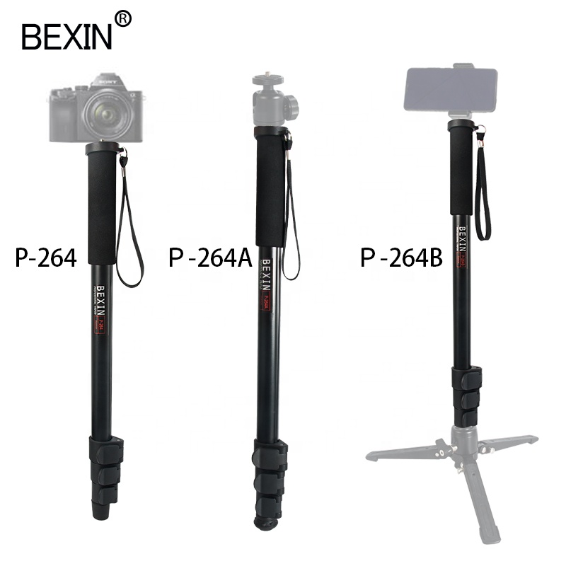 BEXIN Portable Lightweight Flexible Monopod Aluminum Leg Outdoor Travel Hiking Stick Sports Camera Mount for Universal Camera
