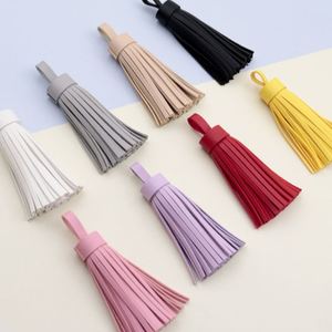 Borlas de cuero PU de bajo precio para llaveros, accesorios DIY, llaveros para coche, dijes para bolso, borlas colgantes, adornos colgantes - Product Image 1