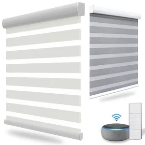 Cortinas zebra elétricas para janelas, cortinas e persianas para janelas, cortinas de tecido zebra para celular, persianas inteligentes e persianas para janelas