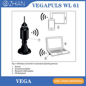 เซ็นเซอร์เรดาร์ไมโครเวฟ IP 68 สำหรับน้ำและน้ำเสีย เซ็นเซอร์เรดาร์ 4-20 MA/HART เครื่องวัดระดับเรดาร์ VEGAPULS WL61 - Product Image 3