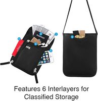 Pochette de voyage pour téléphone, portefeuille de cou, organiseur de passeports familial avec blocage RFID