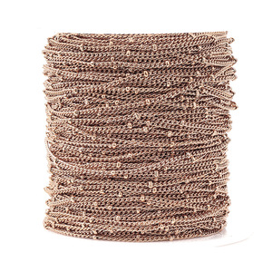 Stainless Steel <b>Beaded</b> Chain 5 Meter Roll Spike Pattern Women's <b>Bracelet</b> Necklace Twist Chain <b>Gold</b> Rose <b>Gold</b> Steel Color - Product Image 4