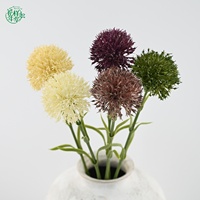 Carnation artificielle Dianthus Viridis Real Touch de 58 cm avec tige, boule de verdure pour la décoration de la maison, de l'hôtel, du mariage et de Noël
