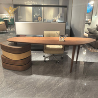 Bureau d'étude de style italien moderne, simple, avec revêtement en cuir, pour la maison, le bureau, la chambre à coucher