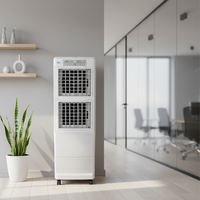 Refroidisseur d'air évaporatif portable avec télécommande, réservoir d'eau détachable de 45 L, en matériau ABS sans pollution, support échantillon