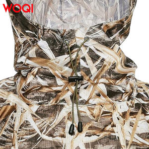 Imperméable camouflage Woqi avec capuche, poncho imperméable, softshell unisexe adulte, vêtements de chasse, pêche, randonnée, camping - Product Image 1