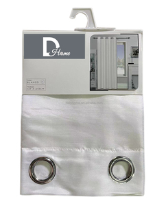 1 pièce de rideau de fenêtre élégant en fausse soie avec 8 œillets occultants et cantonnières couleur noire unie - Product Image 1