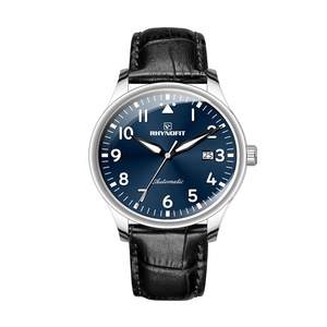 Montre automatique de plongée pour homme de luxe avec date luminescente et bracelet en cuir véritable avec mouvement mécanique à cadran simple ETA 2824 - Product Image 3