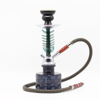 Vente en gros de kits de chicha portables de haute qualité, personnalisés, avec vase en verre et base en métal