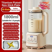 Mesin Pembuat Susu Kedelai Otomatis Multifungsi 1800ml, Blender, Pembersihan Otomatis, 8 Menu Kontrol Utama