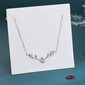 Colgante de plata de ley 925 con diamantes de circonita, cadena con diamantes de estilo japonés y coreano, para niña, gran oferta, 2022 - Product Image 2