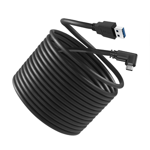 4M USB C Type <strong>Cable</strong> for VR Link VR 5M or 10feet Type C 90 Degree Right Angled USB3.2 <strong>Cable</strong> USB C to C Power <strong>Cable</strong> - Product Image 1