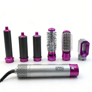 Sèche-<span class=keywords><strong>cheveux</strong></span> professionnel 5-en-1 1200W à technologie ionique et céramique pour usage hôtelier - Brosse multi-coiffures à pointe ronde - Product Image 2