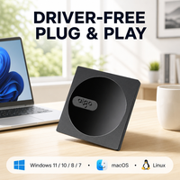 Lecteur de CD/DVD externe Aigo G100 double port USB Type-C, lecteur optique mince, graveur de DVD-RW pour ordinateur portable, personnalisé