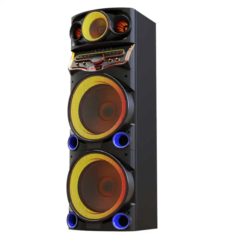 Vendita calda 100W doppio 12 pollici wireless blu dente Karaoke party altoparlante modello privato USB altoparlante