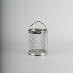 Huishoudelijk restaurantgebruik metalen plastic gaas vergiet zeef voedselaccessoire ronde roestvrijstalen frites- en chipsmand - Product Image 2
