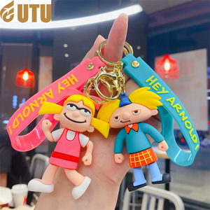 Creative cartoon cute Arnold keychain silicone figure men's and women's bags <b>hanging</b> decoration <b>car</b> <b>accessories</b> gift wholesale-F - Product Image 1