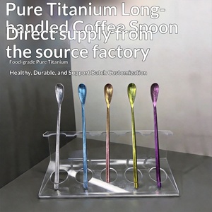 ช้อนคนเครื่องดื่<span class=keywords><strong>ม</strong></span>ไทเทเนี<span class=keywords><strong>ยม</strong></span>บริสุทธิ์คุณภาพสูง หลากสี ดีไซน์คริสตัล ด้ามยาว 10 <span class=keywords><strong>ม</strong></span>ล. สไตล์จีนให<span class=keywords><strong>ม</strong></span>่ สำหรับใช้ในบ้าน บาร์ ค็อก<span class=keywords><strong>เท</strong></span>ล <span class=keywords><strong>ชา</strong></span>นม - Product Image 2
