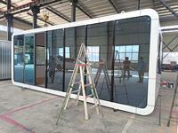 Cabine de bureau de chantier, maison capsule 20FT CKD, préfabriquée modulaire en kit, économique en termes de transport, isolée, vente en gros