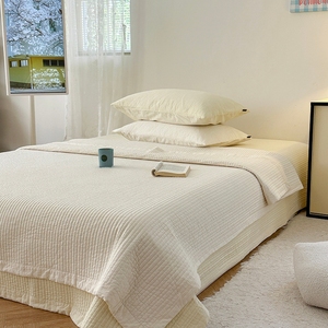 Tamaño personalizado 100% colcha lavable de algodón Color sólido clásico 60 hilos Hotel-elegante funda de cama para el hogar verano - Product Image 6