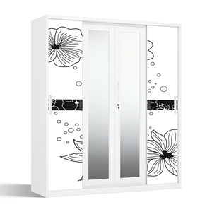 Armoire métallique à 4 portes avec impression, armoire coulissante 1600 mm - Product Image 1