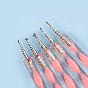 5 pièces/ensemble stylos de pointage Nart à double tête stylos évidés à sculpture à double usage et stylos de gaufrage - Product Image 4