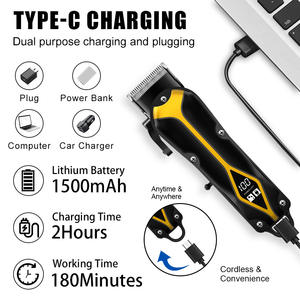 プロのヘアトリマー電気シェーバータイプC充電および洗浄可能 - Product Image 4