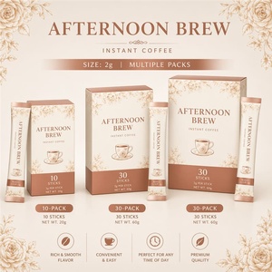 Premium Quality <strong>Sachet</strong> Pack Tear Notch 2g Floral Rose Gold Cream Tea Room Instant <strong>Coffee</strong> Stick Packaging Bag for Cafe Brand OEM - Product Image 3