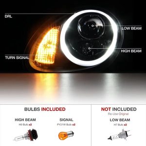 Lumière de voiture pour Porsche 987-Series 2005-2008 Boxster Cayman Halogen Model OLED <span class=keywords><strong>Neon</strong></span> Tube Black Housing Projector Headlamp Assembly - Product Image 3