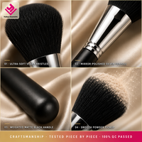 Lot de 8 pinceaux de maquillage professionnels, prêts pour FBA, vente en gros, poils véganes, étui de voyage, kit de pinceaux cosmétiques, manche en bois, MOQ