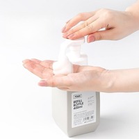 Distributeur de savon 280ml bouteille de pompe à mousse carrée bouteilles de pompe à mousse carrée HDPE 400ml 600ml bouteille de nettoyant pour le visage