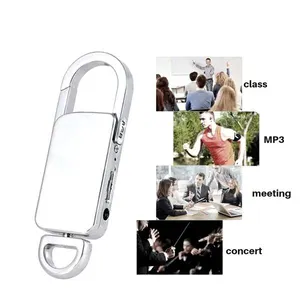 Meeting class portable key chain voice activated automatic save HD recording digital voice recorder