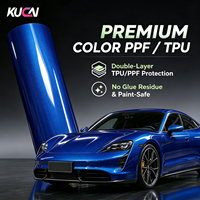 Film de protection de carrosserie automobile KUCAI TPU auto-réparant coloré PPF 1,52*15M/rouleau, haute brillance, fourni par l'usine