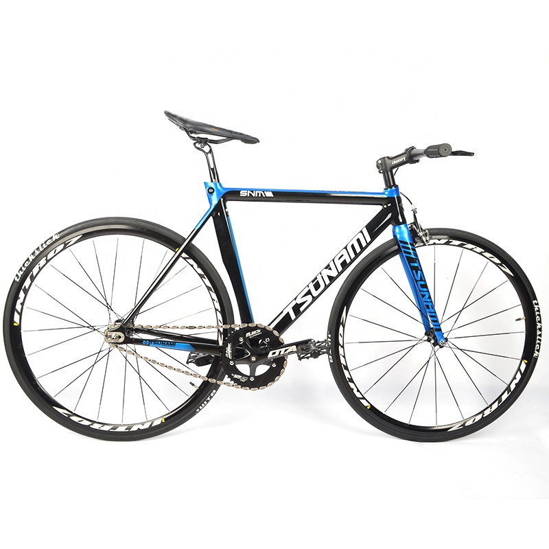 青いアルミロードバイク シングルギア 700C 青いアルミロードバイク シングルギア 700C