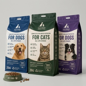 ขายตรงจากโรงงาน ถุงอาหารสัตว์เลี้ยง PET กันน้ำ ขนาดใหญ่ 20 กก. รีไซเคิลได้ ผลิตตามสั่ง (OEM) บรรจุภัณฑ์อาหารสุนัข/แมว พิมพ์กราเวียร์บนพื้นผิว - Product Image 1