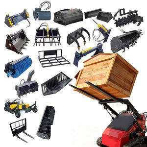 Гидравлический колесный гусеничный мини-погрузчик-вилочный погрузчик, навесное оборудование для мини-погрузчика - Product Image 5