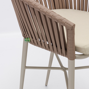 Tabouret <span class=keywords><strong>de</strong></span> <span class=keywords><strong>bar</strong></span> haut d'extérieur en corde tressée avec <span class=keywords><strong>coussin</strong></span> (E7083RB) - Product Image 4