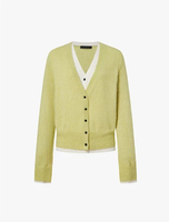 Nouveauté Printemps : Ensemble deux pièces en maille courte avec cardigan boutonné, Modèles Tendance et Technologie Sophistiquée