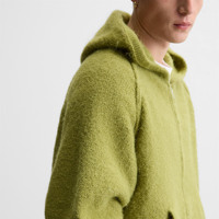 Cardigans et sweats à capuche zippés pour hommes en coton tricoté épais, surdimensionnés, unis, de créateur, avec logo personnalisé, pour l'hiver