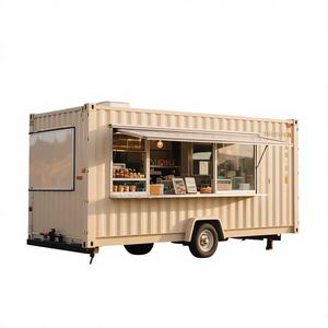 บาร์คอนเทนเนอร์กลางแจ้งสไตล์ร่วมสมัยพร้อมหน้าต่างอลูมิเนียม ประตูเหล็ก ขนาดพกพา 20 ฟุต ร้านกาแฟ ร้านอาหาร ใช้พื้นที่ได้อย่างมีประสิทธิภาพ - Product Image 1