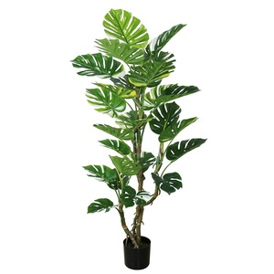 Plantes artificielles en plastique, vert Monstera, maison, jardin, salon, <span class=keywords><strong>chambre</strong></span> à coucher, balcon, décoration, plantes en plastique Tropical - Product Image 1