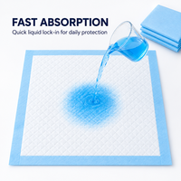 Tapis absorbants jetables pour chiens, à drainage rapide, avec noyau en pâte à haute absorption et barrière imperméable, pour la maison et les centres de séjour canin, direct usine