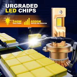 ไฟหน้ารถยนต์ AKE K20 Hb3 9005 LED <span class=keywords><strong>ราคา</strong></span>โรงงาน หลอดทองแดงคู่ 240w 24000lm 6500k ไฟหน้ารถยนต์ LED รุ่น H1 H3 H4 H7 H11 9006 9012 - Product Image 2