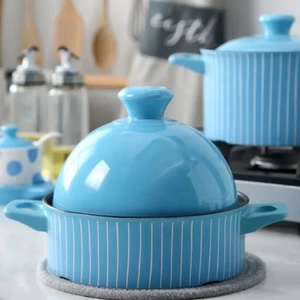 Casserole en céramique de spodumène non revêtue, compatible avec le feu ouvert, pour lait, soupes et autres préparations culinaires - Product Image 3