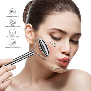 Hersteller Anpassung Medizinische Edelstahl Gua Sha und Rollen <span class=keywords><strong>massage</strong></span> gerät Set Großhandel Metall Gesicht Guasha und Walze - Product Image 5