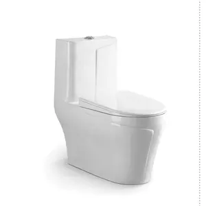 हॉट सेलिंग वन पीस सिरेमिक डब्ल्यूसी टॉयलेट नया डिजाइन बाथरूम सेनेटरी वेयर साइफोनिक एस-ट्रैप टॉयलेट