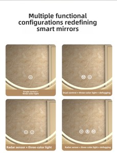 Hot-bán hiện đại ba-màu LED hiển thị với cảm ứng chuyển chiếu sáng thông minh phòng tắm gương - Product Image 3