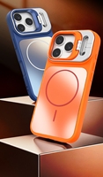 Étui de téléphone portable avec objectif d'appareil photo en verre, béquille, pour iPhone 14 Plus, TPU+PC, coque arrière rigide antichoc
