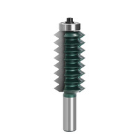 Fresa de encaje de dedos de 12 mm con vástago multi-diente, cortador de perfil para ranurado de empalmes ondulados para carpintería