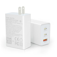 Chargeur Super Rapide GaN HNT PD PPS QC3.0 65W Certifié RCM 2C1A Charge Rapide pour Ordinateur Portable Samsung S21 S22 S23 Galaxy Charge